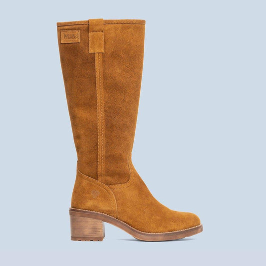 Botas altas de tacón Serraje Cuero - Mabel - MIAS