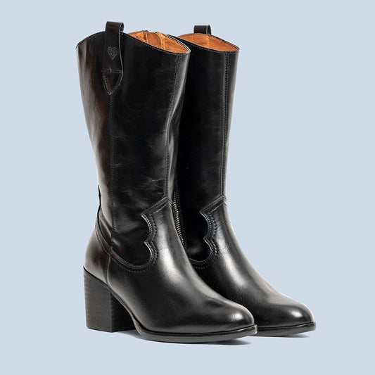 Botas Cowboy Napa Negro - Martina - MIAS