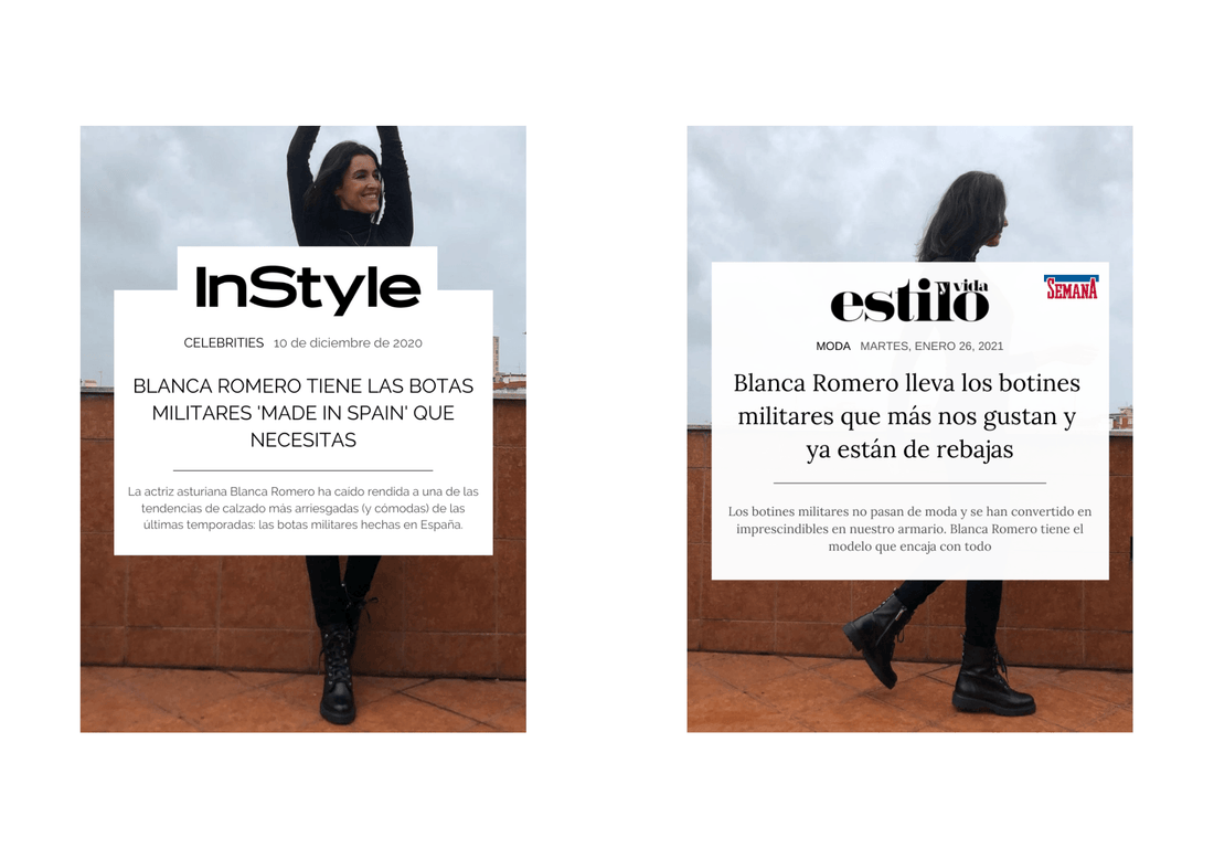 LOS BOTINES BELTAINE LLEVADOS POR BLANCA ROMERO EN LA REVISTA INSTYLE Y SEMANA - MIAS