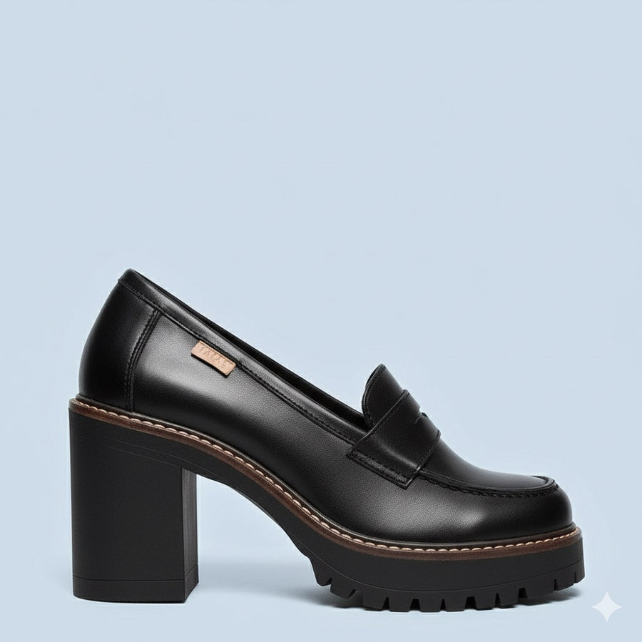 Zapatos de tacón Napa negro- Keyla