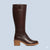 Botas altas de tacón Napa Marrón - Mabel