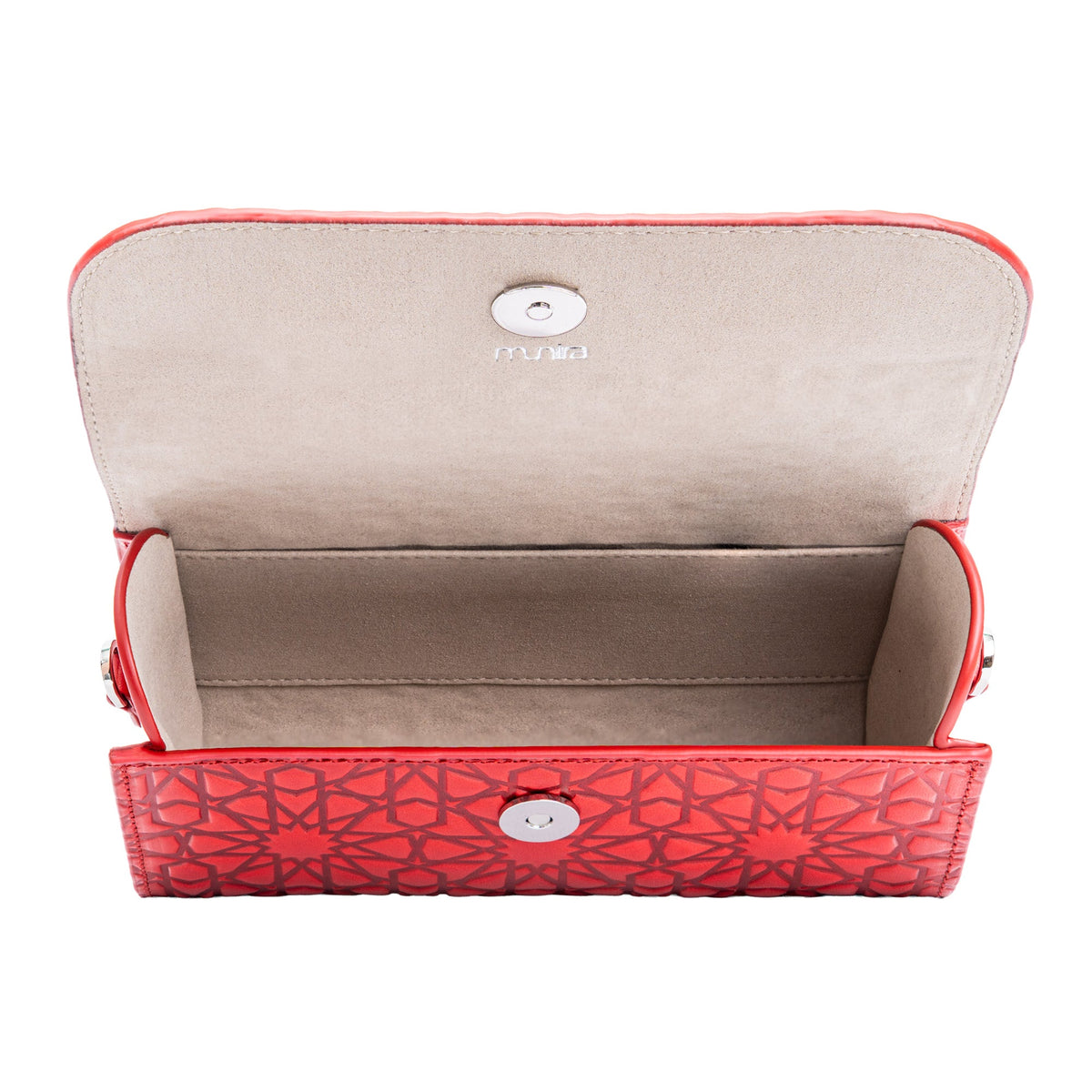 Bolso pequeño de piel Bayarcal – Rojo