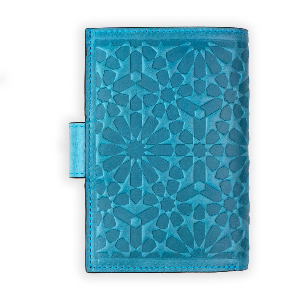 Cartera con monedero de piel Zellige – Azul
