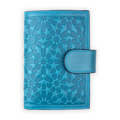 Cartera con monedero de piel Zellige – Azul