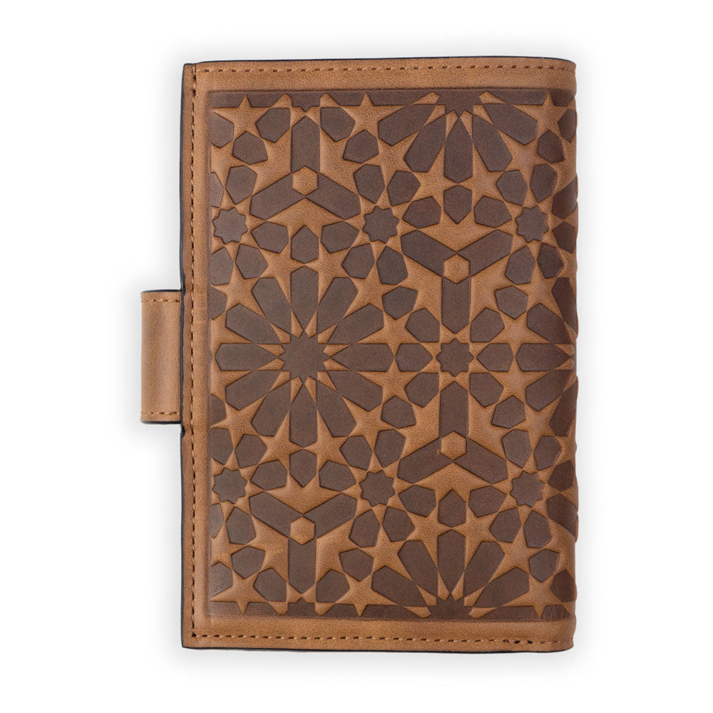 Cartera con monedero de piel Zellige – Marrón