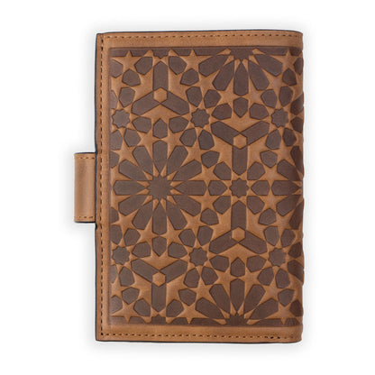 Cartera con monedero de piel Zellige – Marrón