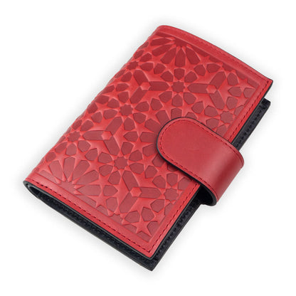 Cartera con monedero de piel Zellige – Roja