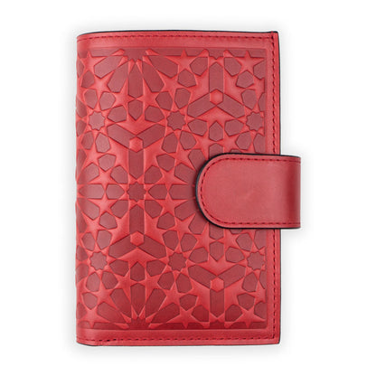 Cartera con monedero de piel Zellige – Roja