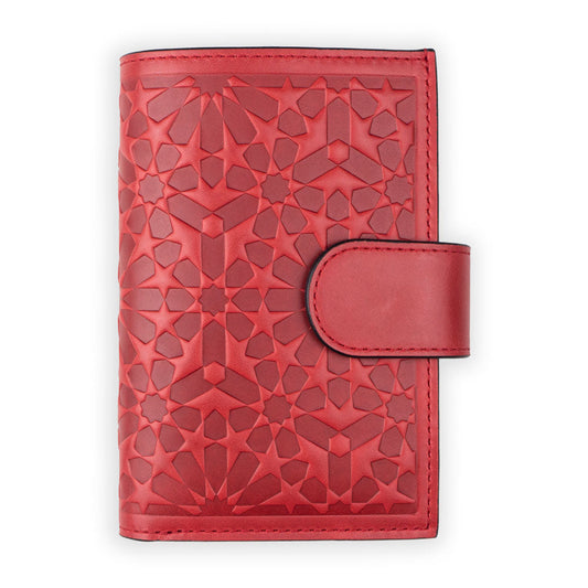Cartera con monedero de piel Zellige – Roja