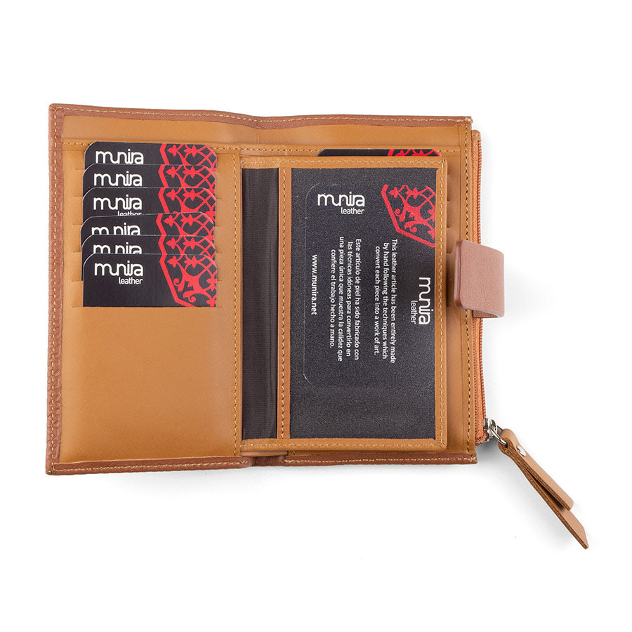 Cartera de piel para mujer Capileira – Marrón