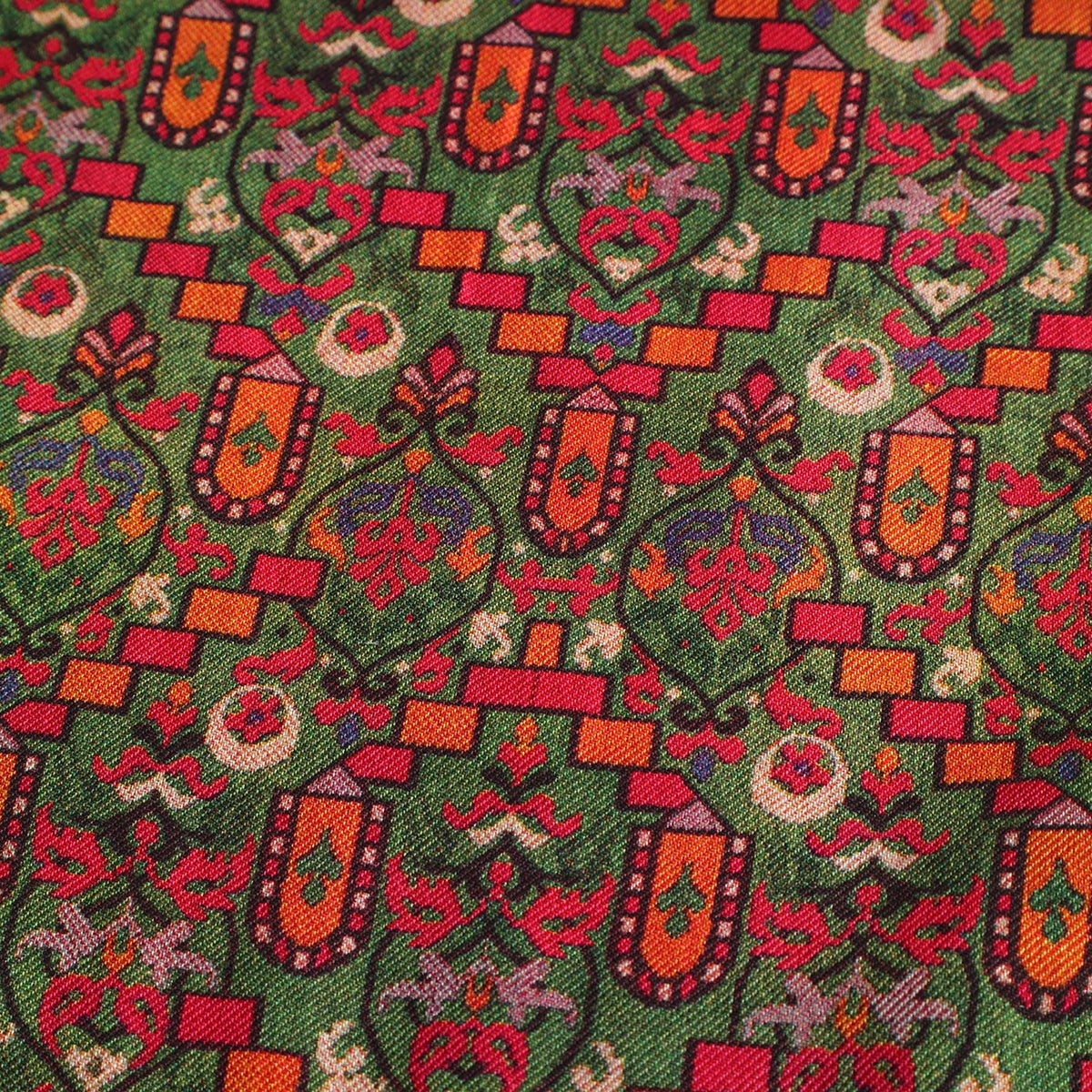 Pañuelo de seda y lana Sarab – Verde