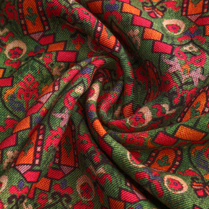 Pañuelo de seda y lana Sarab – Verde