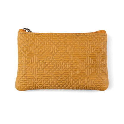 Monedero de piel con llavero – Mostaza