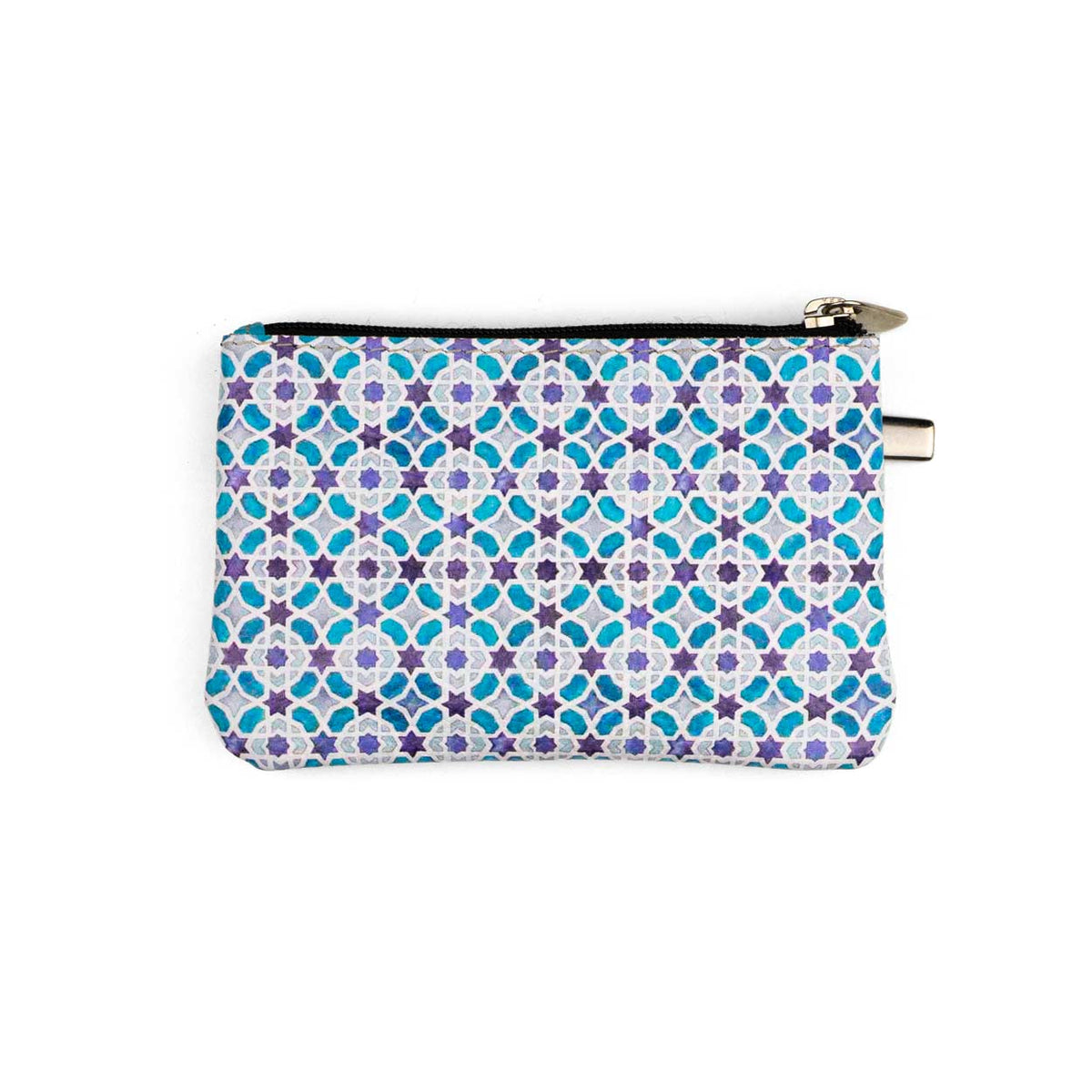 Monedero de piel Alcázar – Azul y blanco