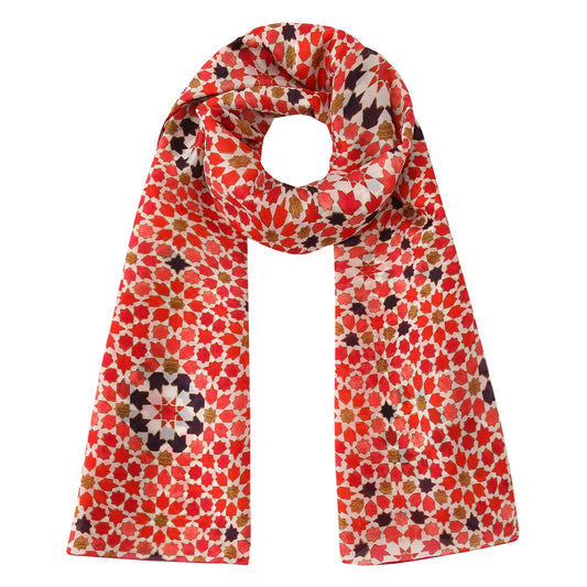 Pañuelo de seda Alhambra – Rojo