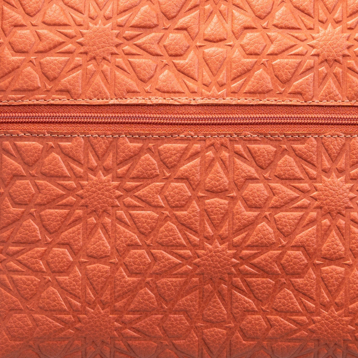 Bolso bandolera de piel grabada – Naranja