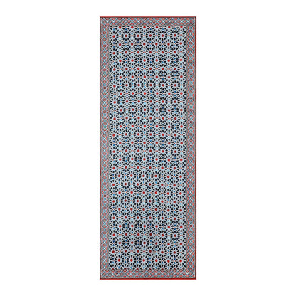 Pañuelo de modal inspirado en el arte islámico – Azul, rojo y negro