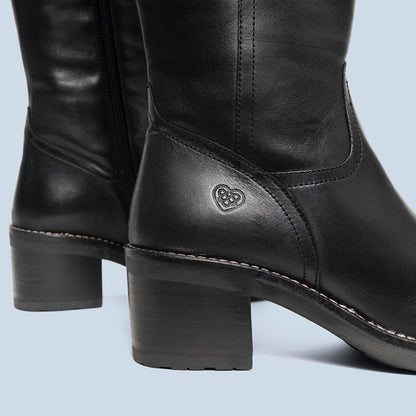 Bota de piel Azalia en napa negra, calzado hecho en España - foto 3