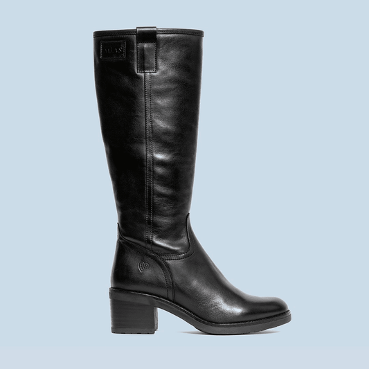 Botas altas de tacón Napa Negro - Mabel - MIAS