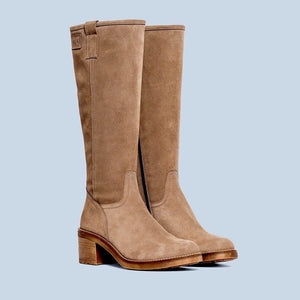 Botas Altas De Tac n Serraje Taupe Mabel MIAS botas-altas-de-tac-n-serraje-taupe-mabel-mias