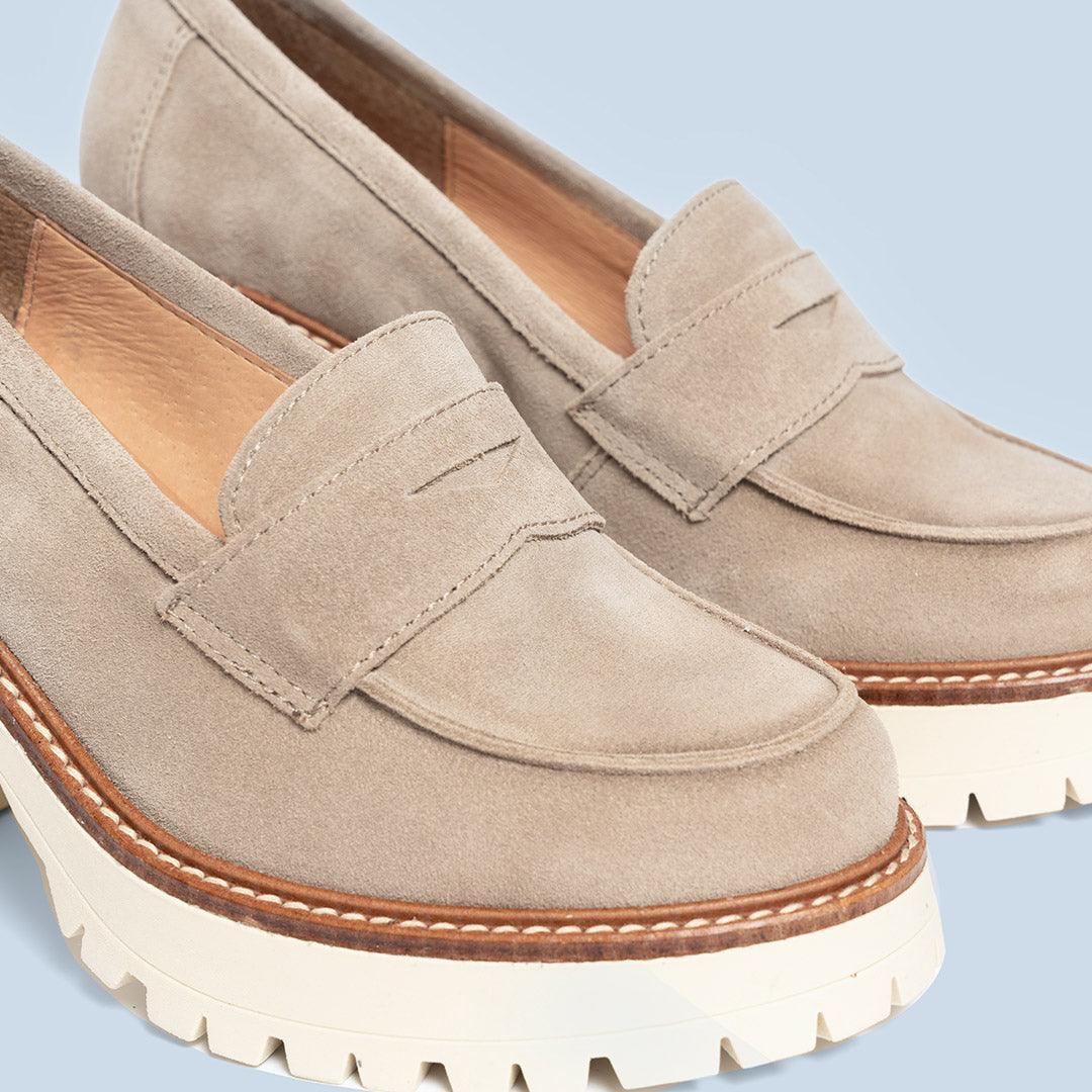 Zapatos de tacón serraje taupe - Keyla - MIAS