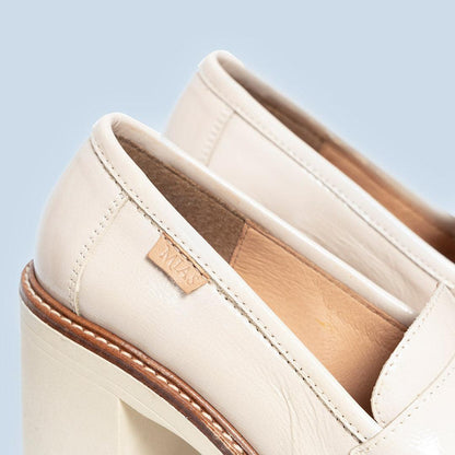 Zapatos de tacón charol beige - Keyla - MIAS