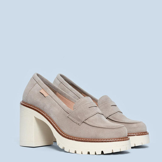 Zapatos de tacón serraje taupe - Keyla - MIAS