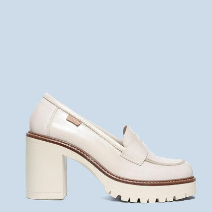 Zapatos de tacón charol beige - Keyla - MIAS