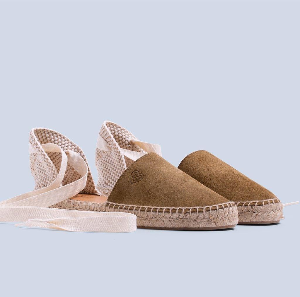 Alpargata plana - ante kaki -Olga - MIAS