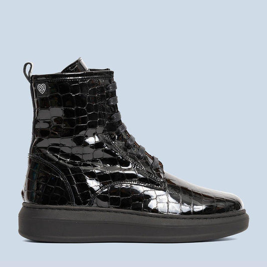 Zapatillas Botín Charol -Tamar - MIAS