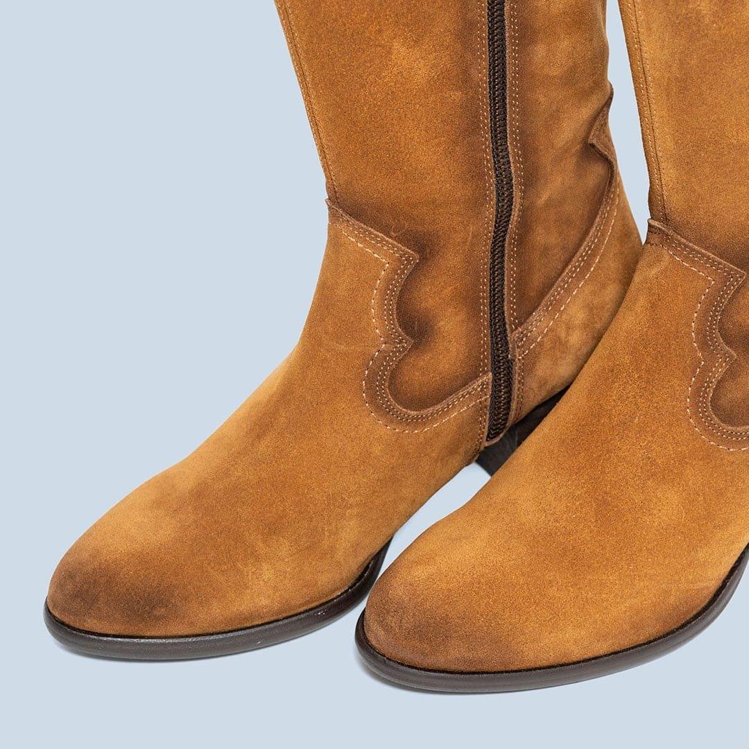 Bota cowboy Martina en serraje cuero, calzado hecho en España - foto 4