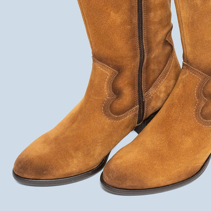 Bota cowboy Martina en serraje cuero, calzado hecho en España - foto 4