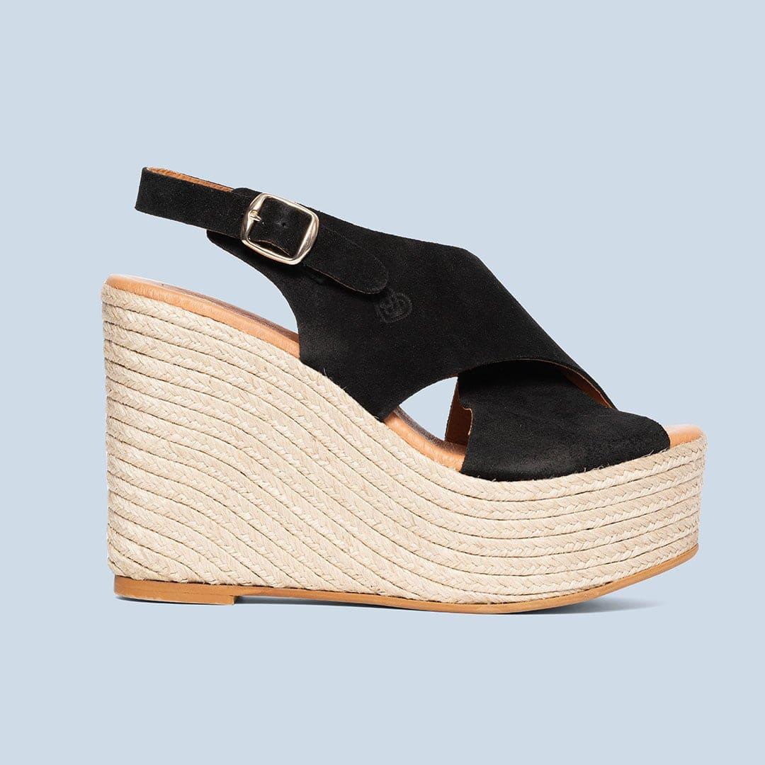 Marta - Serraje Negro - Alpargatas MIAS